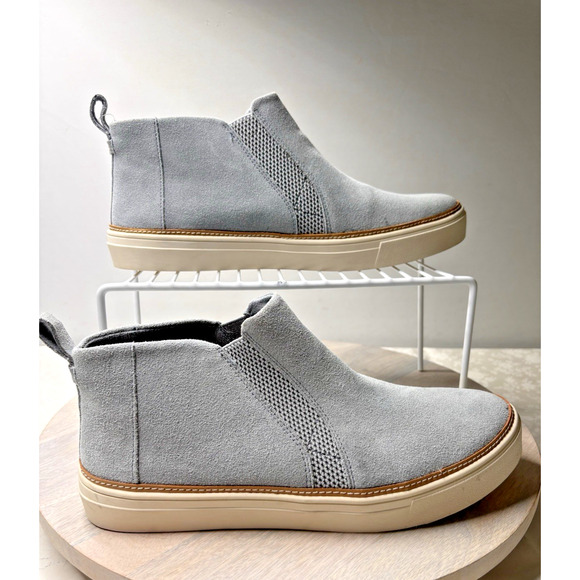 Toms Shoes - TOMS Gray Suede Slip-On Chelsea Sneakers Ankle Bootie Shoes Women’s Size 11 NWT